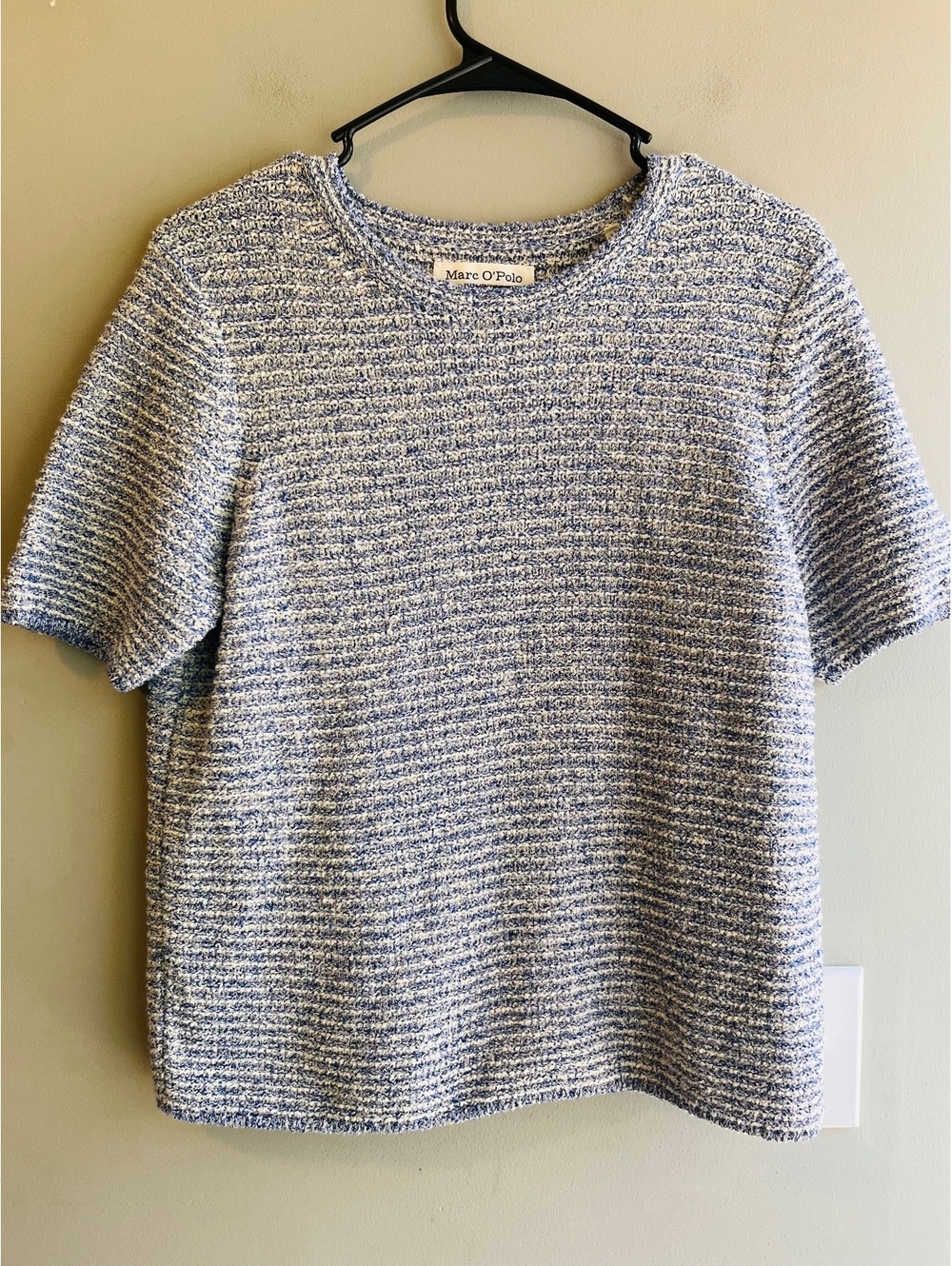Marc O'Polo Organic Cotton Textured Knit Short Sleeve Top Size Medium